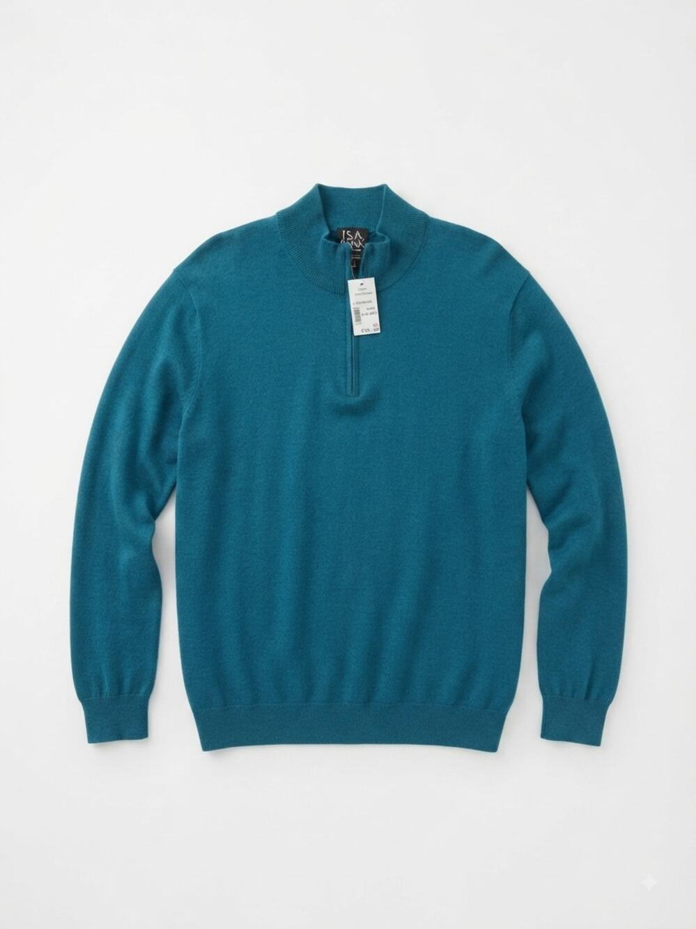 Jos. A. Bank Men S XXL Blue 100% Pima Cotton 1/4 Zip Pullover Sweater NWT